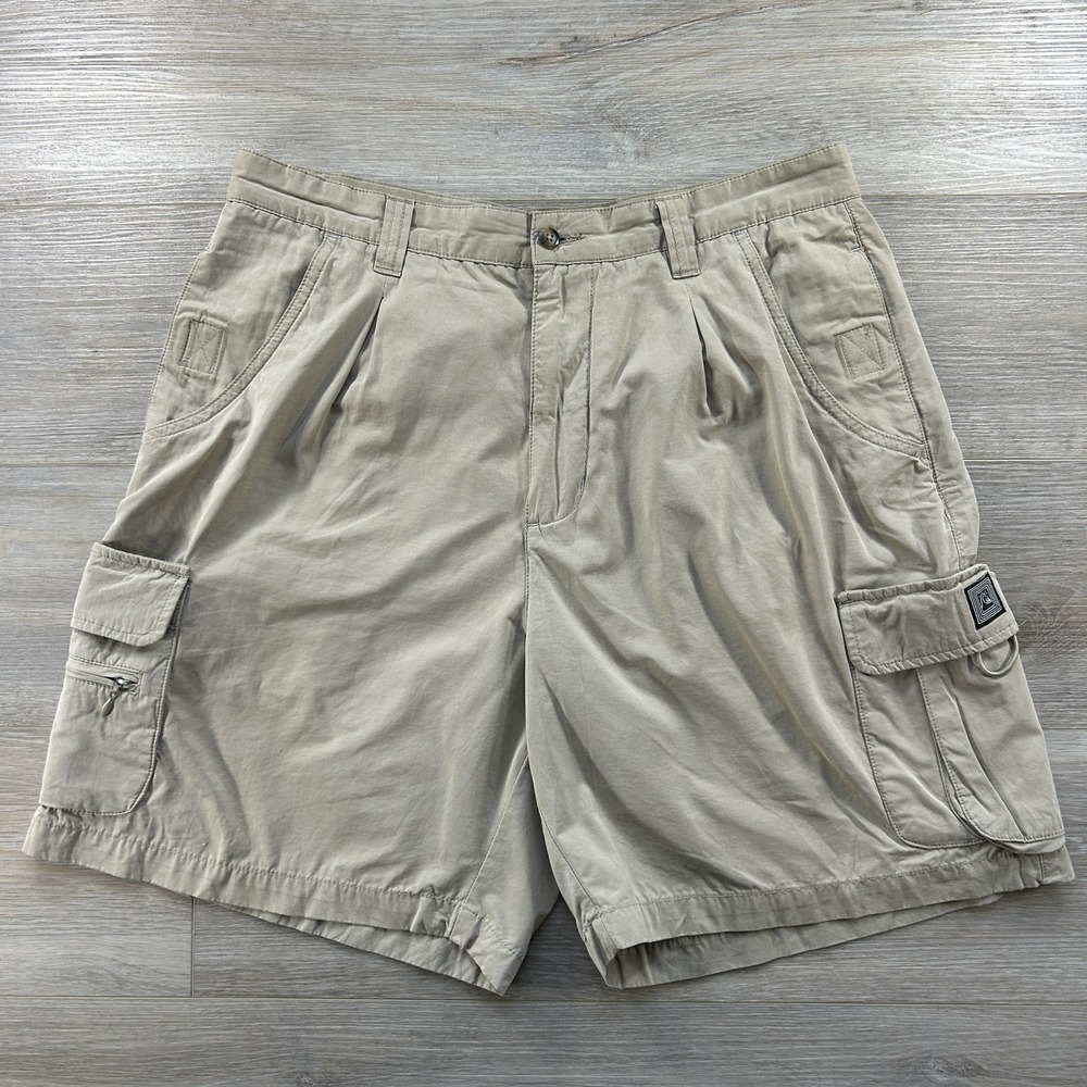 Quiksilver Silver Edition Size‎ 34 Cargo Shorts Tan Cotton Utility Skate Surf